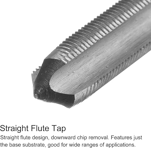 Miniatura 3 de uxcell Juego de grifos y bits, M6 x 0.5 H2 mano izquierda recta flauta máquina rosca de fresado de rosca, 0.256 in M35 cobalto de alta velocidad de
