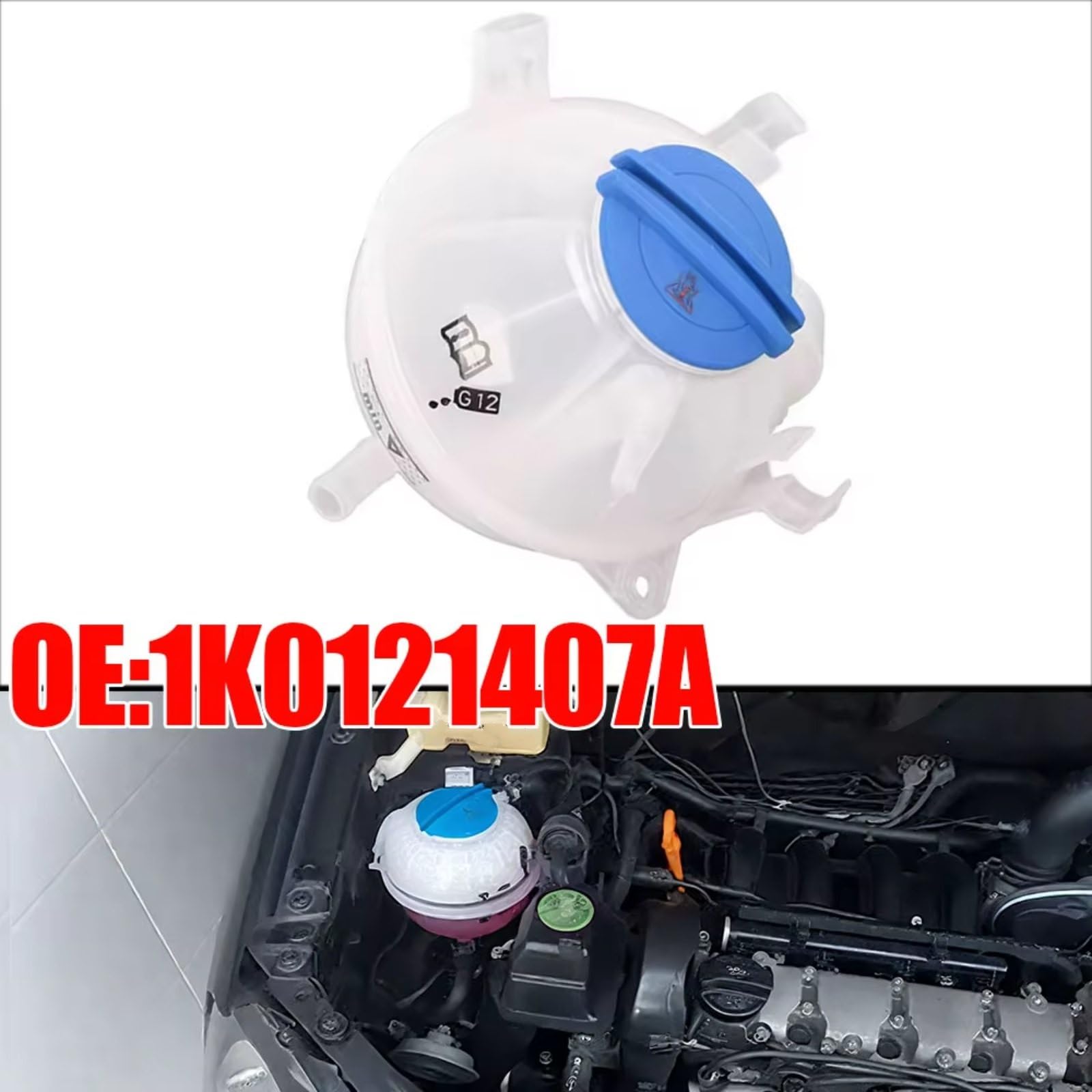 Vaschetta di espansione Compatibile Con A3 2003-2012 Per Sportback 2004-2013 Serbatoio Espansione Auto Con Tappo Serbatoio Liquido Raffreddamento Motore