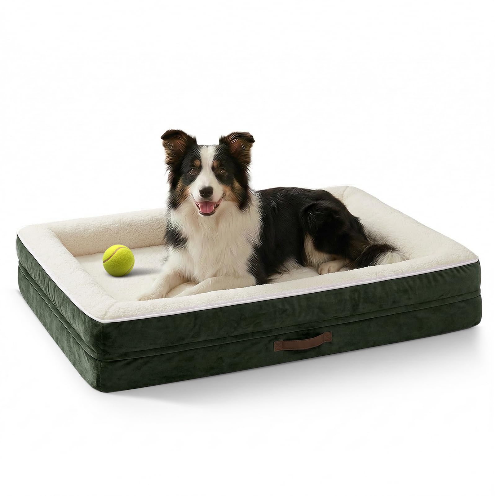 Upvilla Orthopädisches Hundebett mittelgroße Hunde, Hundekorb Waschbar mit Eierförmiger Kistenschaum，Wasserdicht Hundesofa mit rutschfeste Unterseite und Vierseitiges Kissen