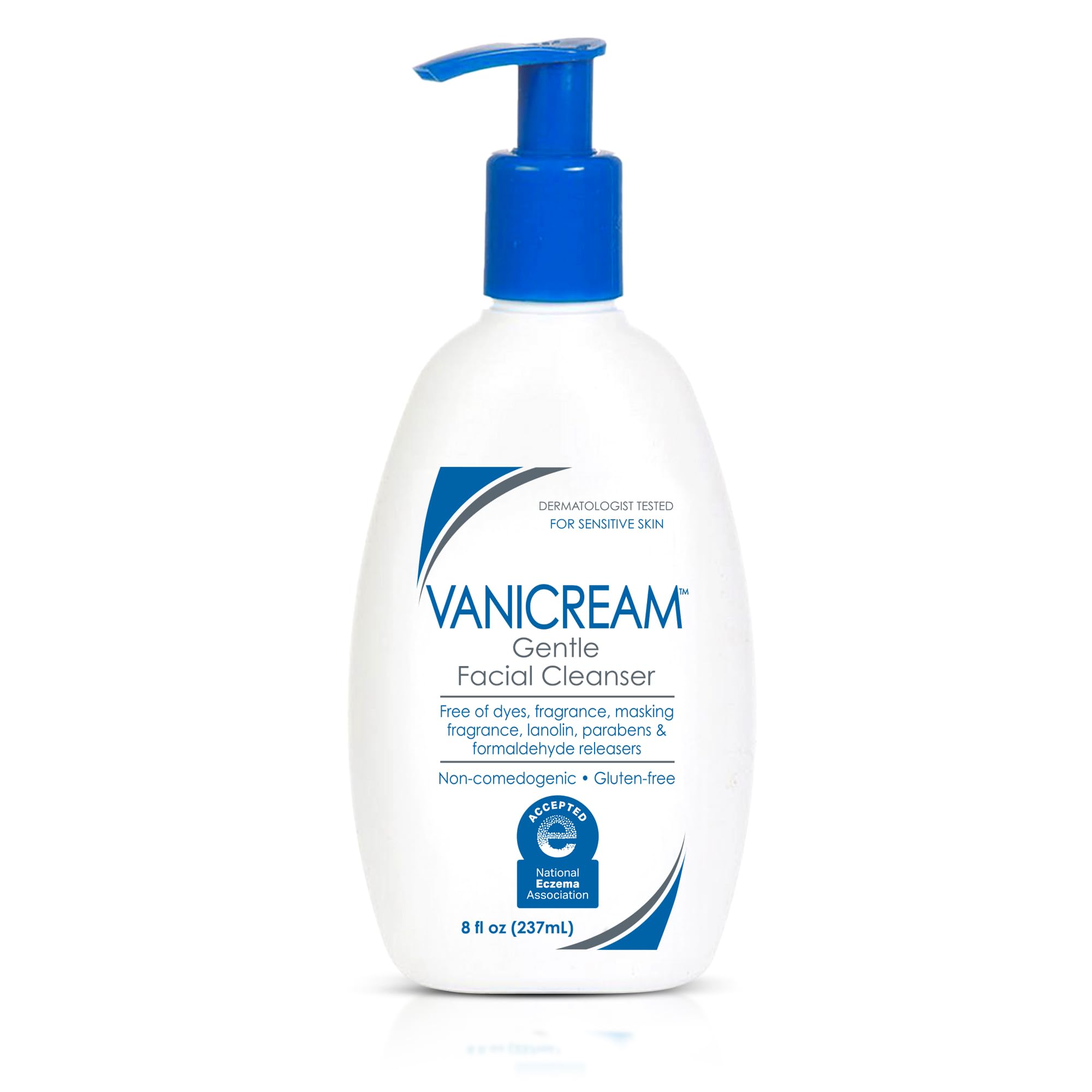 Vanicream Gentle Facial Cleanser with Pump Dispenser - 8 fl oz - Formulated Without Common Irritants for Those with Sensitive Skin[Amazon-developed Certification] Compact by Design