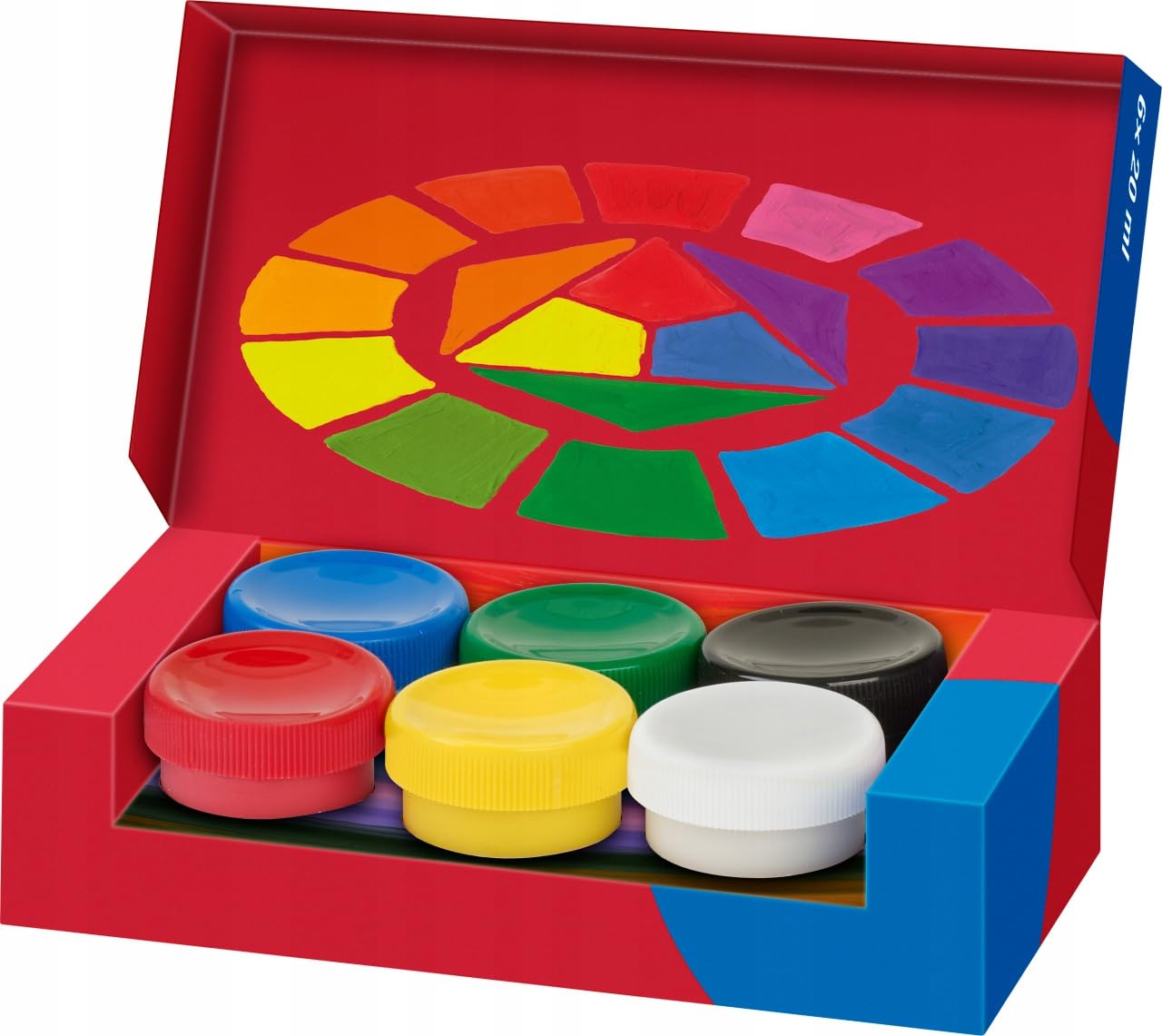 Faber-Castell Tempera/Gouache Colours, 6 Pots of 20 ml, Multicolor - Image 3