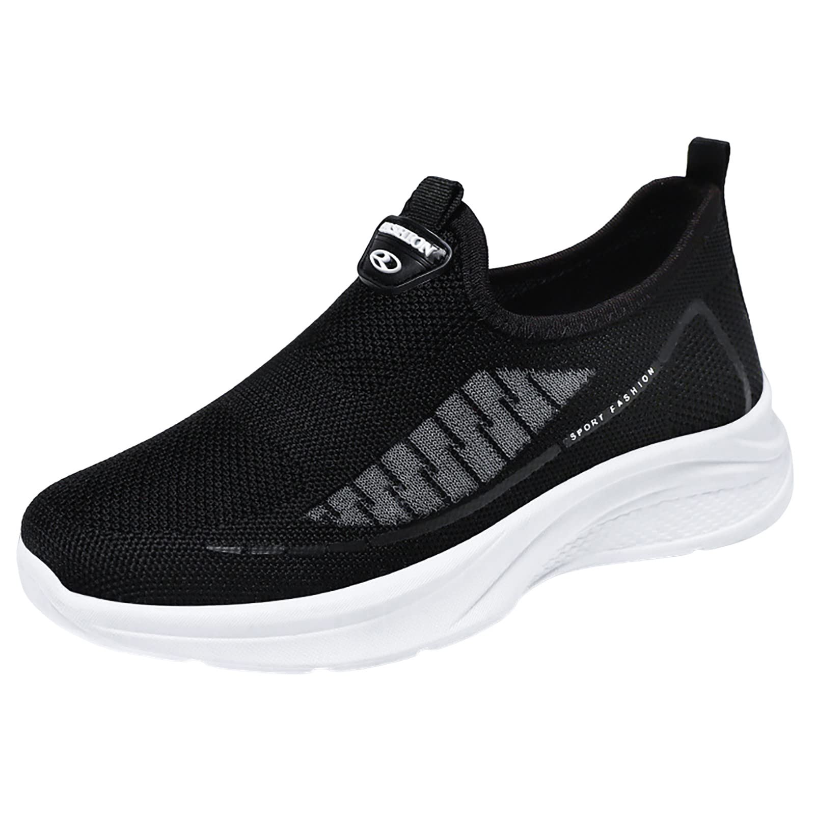 GenericBlack Trainers Size White Trainers for Women UK Shoes Women's New  Summer Leisure Sports Mesh Shoes Slip On Sneakers Black Trainers Size