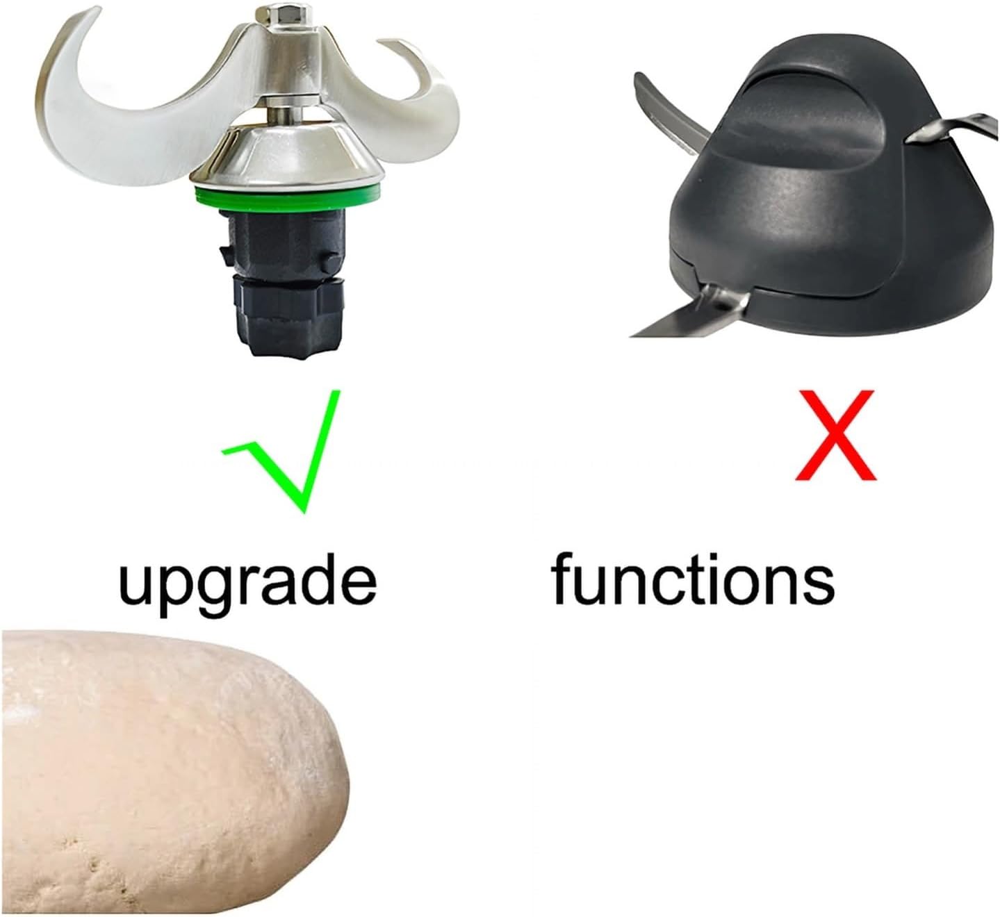 Blender Blade, Compatible for Thermomix TM6 TM5, Kneading Dough Mixer Flour Mix Smooth Dough Stir Form Paste