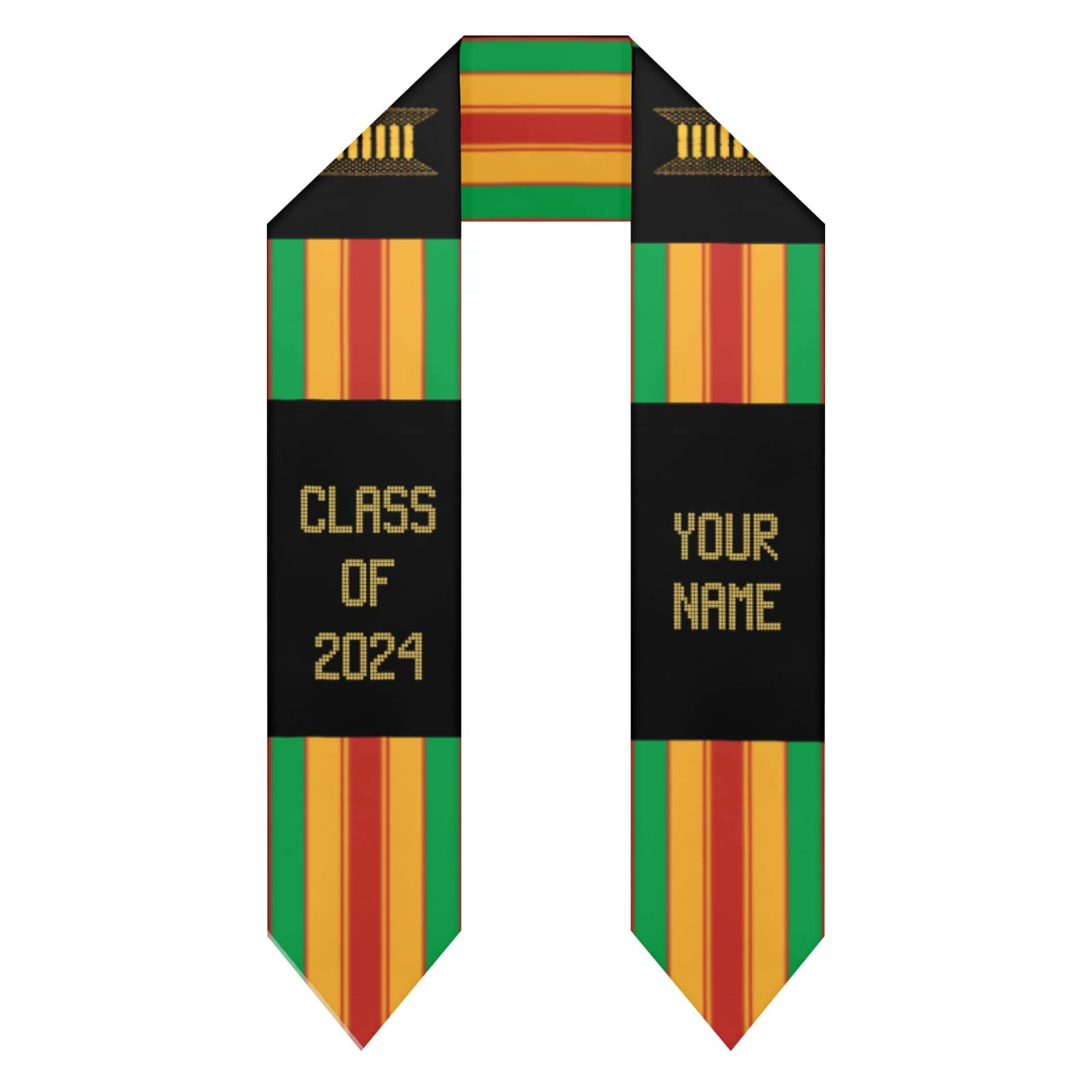 Neywoll Custom Graduation Stole Class of 2024 Customized Celebrate Culture with the African Graduation Stole