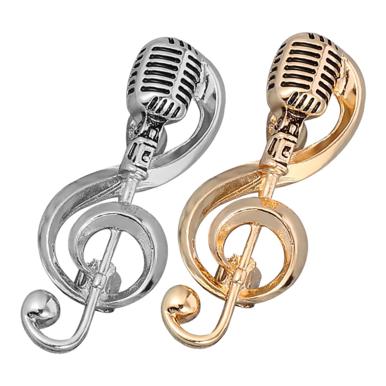 Adesivi per Piastre in Acciaio Microfono Donne Accessori Classici Accessori per la Fascia Europea e Americana Fascifica della retrò DECARE Musica A ZINCI