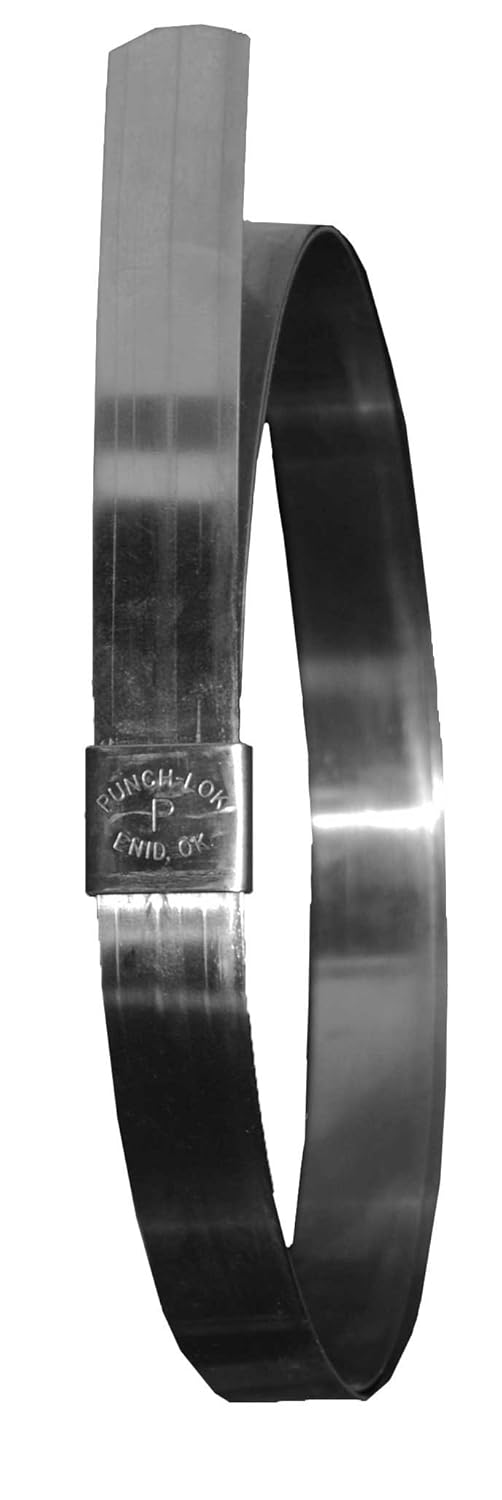 PT Coupling P102400 P24 Preformed Galvanized Steel Center Punch Type Clamps, 5/8" Width, 6" (Pack of 25)