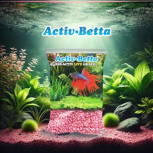 Image of Activ Betta Neon Pink Aquarium Gravel - 1 lb - Natural Freshwater Substrate with Live Beneficial Elements - Instant Cycling, Easy Maintenance