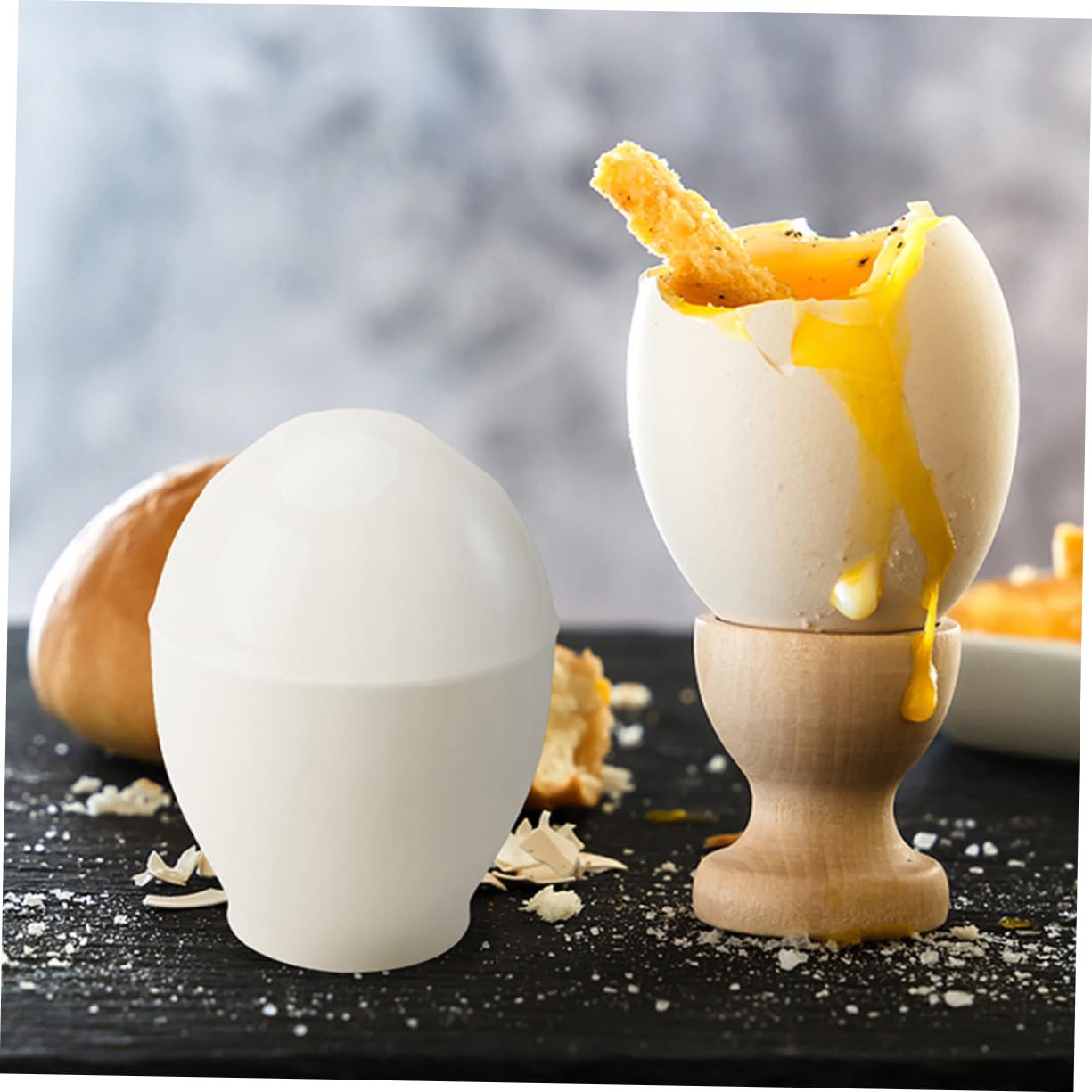 NAMOARLY 10Pcs Egg Poaching Cups Microwave Egg Cooker Food Grade Egg Holders for Stylish Breakfast Versatile for Home Restaurant Use Design