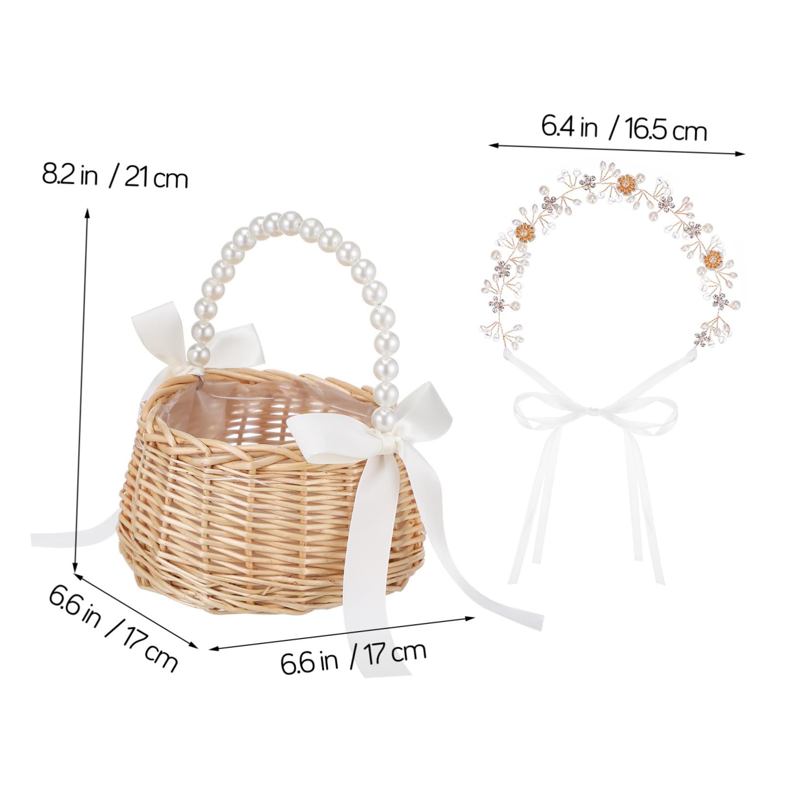 Geflochtener Rattan-blumenkorb Mit Griff Rustikaler Blumenmädchenkorb Für Hochzeitsdekorationen Kleiner Geschenkkorb Aus Naturmaterialien