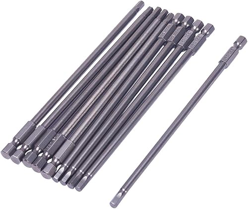Utoolmart Puntas de destornillador de cabeza hexagonal magnética H4, vástago hexagonal de 14 de pulgada de longitud de 5.906 in de longitud,