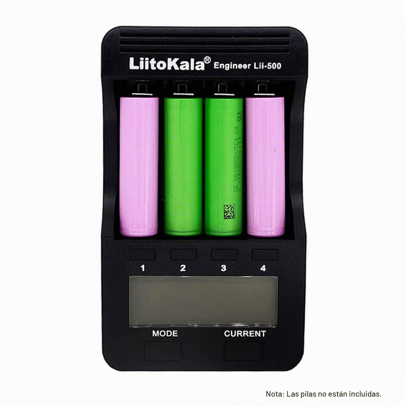 Docooler Liit Okala LII de 500 Cargador Inteligente Cargador 4 Slots Pantalla LCD de batería para Ni-MH Ni-CD de Ion de Litio Recargables