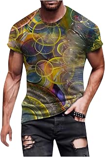 Ansenesna Men's Sweatshirt Graphic Crewneck Sweatshirt Casual Button Down Short Sleeve Button Down Dress Shirts Lightweight Button T-Shirts Vintage Streetwear