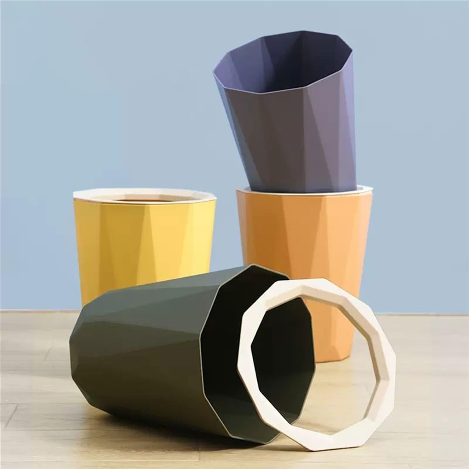 Papelera Cesta de papel de desecho de gran capacidad for el hogar, baño, cocina, sala de estar, dormitorio, oficina, baño, cesta de papel de desecho de moda Papelera De Cocina(B)