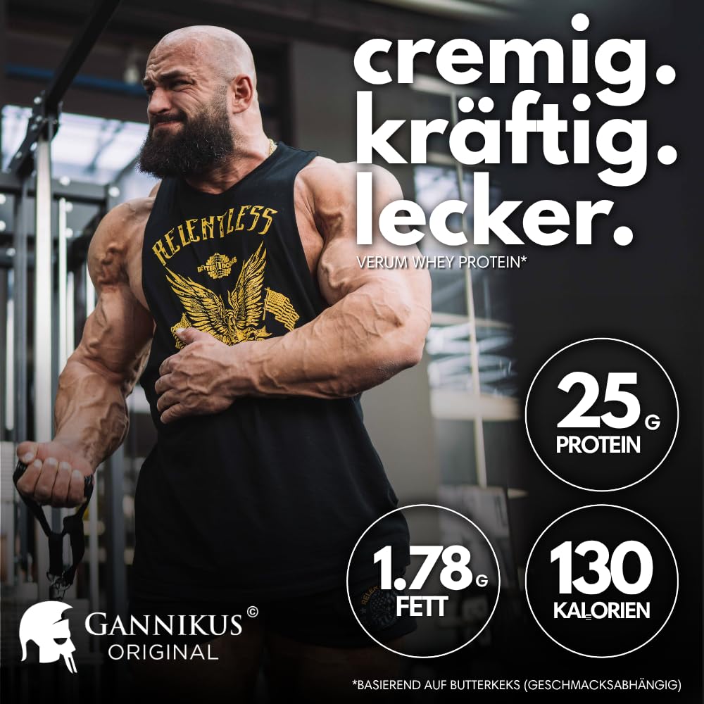 GANNIKUS Original Poudre de protéines de lactosérum – Milk and Honey – 1 kg – Extra crémeuse – Poudre de protéines produite en Allemagne à partir de lait régional – Poudre de protéines pour le