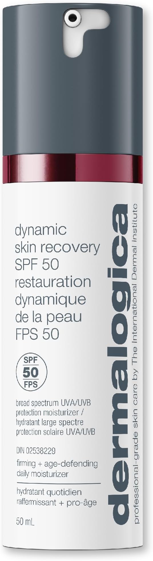 Dermalogica Dynamic Skin Recovery Age Fighting Moisturising Sunscreen SPF 50| Broad Spectrum UVA And UVB Protection | Hyaluronic Acid, Rose Flower Oil, White Tea| For Normal To Combination Skin| 50 ml