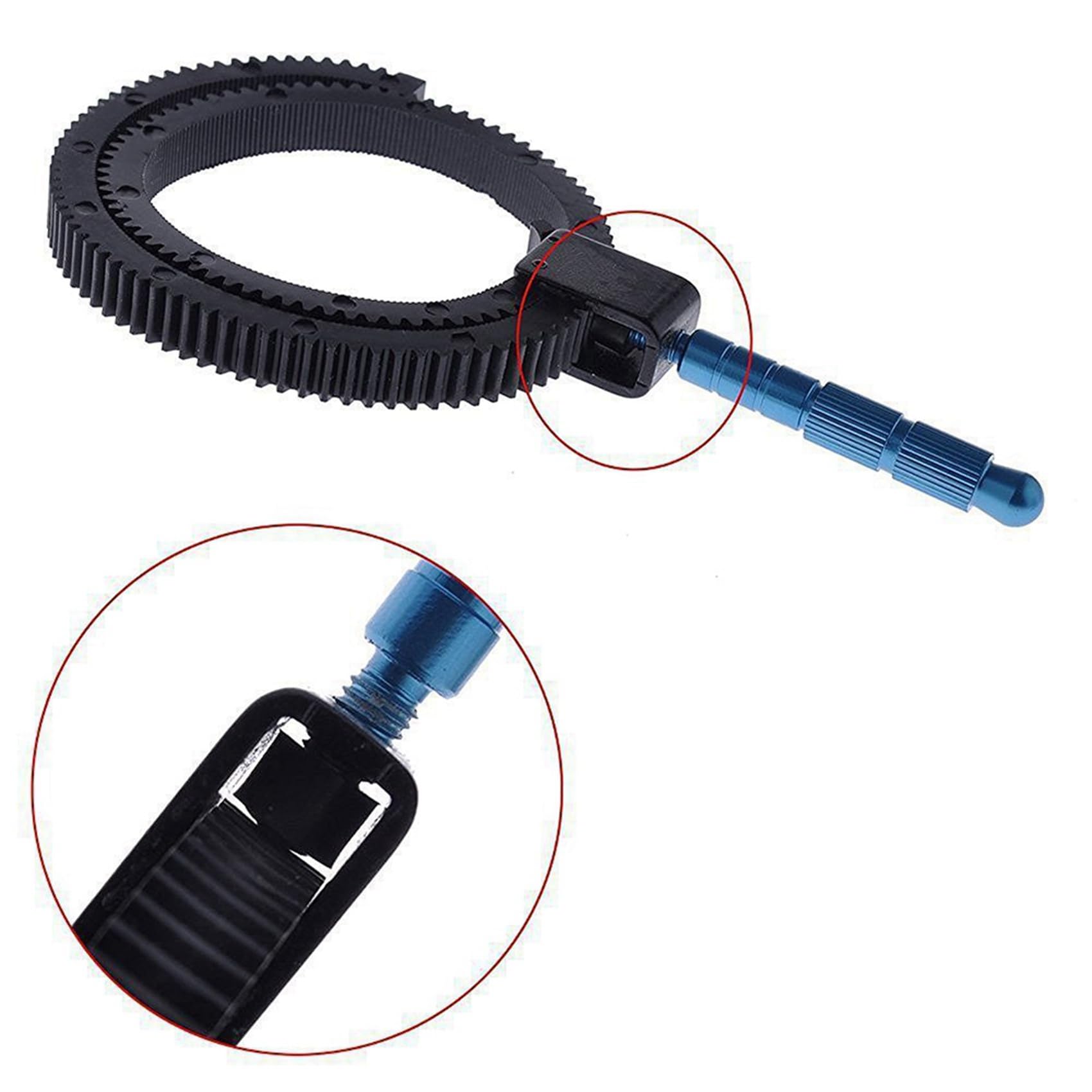 Anello di messa a fuoco 2x, anello zoom zoom ingranaggio messa a fuoco con manico in lega di alluminio compatibile per fotocamere reflex digitali