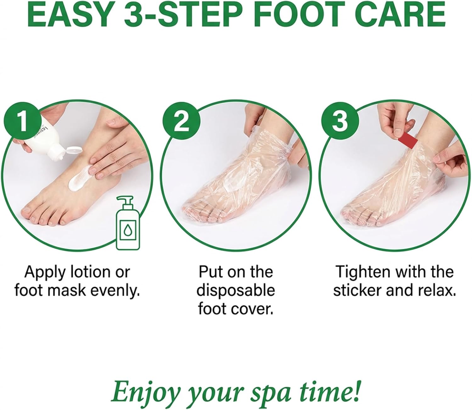 Plastic Foot Covers for Feet - 100pcs Pedicure Liners Disposable Clear Plastic Socks Disposable Foot Covers for Paraffin Bath, Pedicure, Spa, Shoes