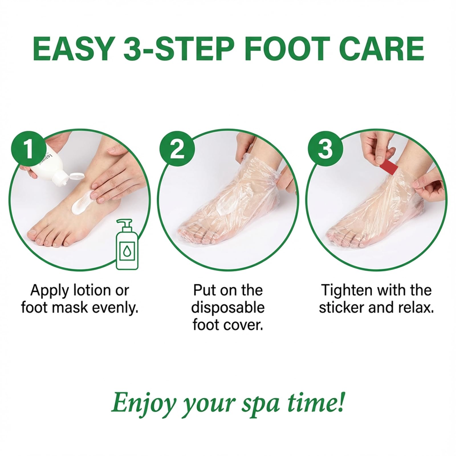 Lot de 100 couvre-pieds en plastique pour pieds - Jetables - Pour le bain de paraffine, la pédicure, le spa, les chaussures