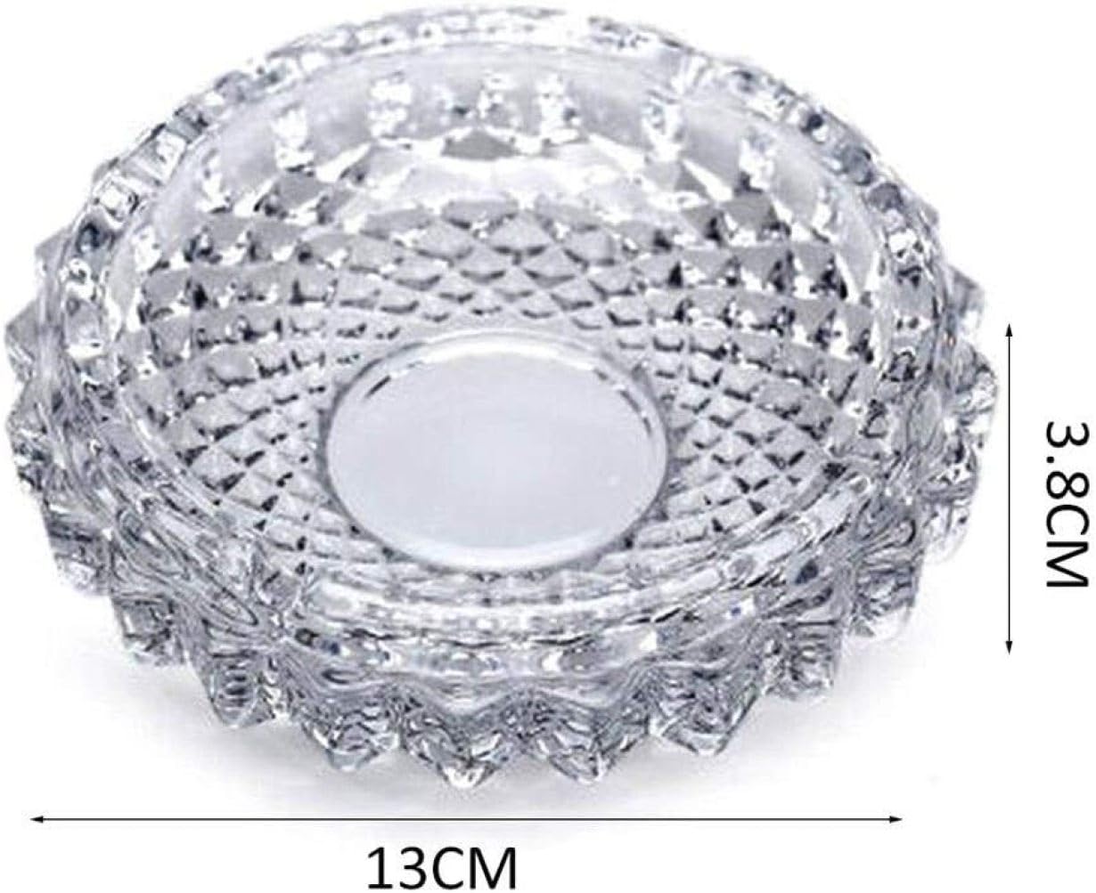 Amazon.co.jp: 卓上 ガラス灰皿クリスタル灰皿ラウンドクリア