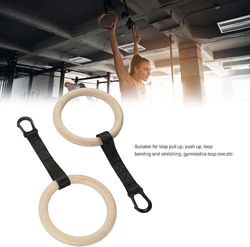 Miniatura 5 de Vbestlife Equipo de entrenamiento de fuerza, 440.9lbs, cinturón de seguridad de medio cuerpo, sistema de polea de madera, juego de cuerdas de ajuste