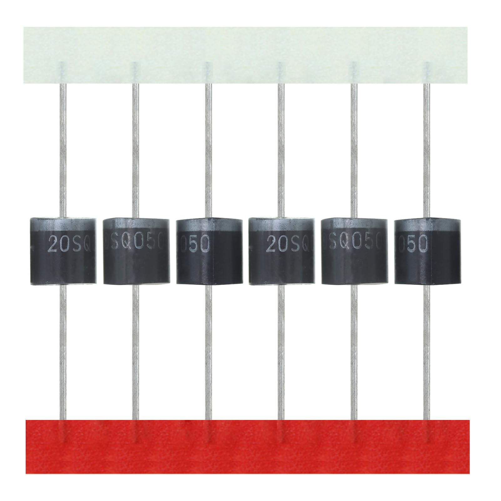 AUKENIEN 20 Stück 20SQ050 Schottky Diode 20A 50V Axial 20SQ050 Dioden 20 Ampere 50 Volt R-6 für Solarpanel