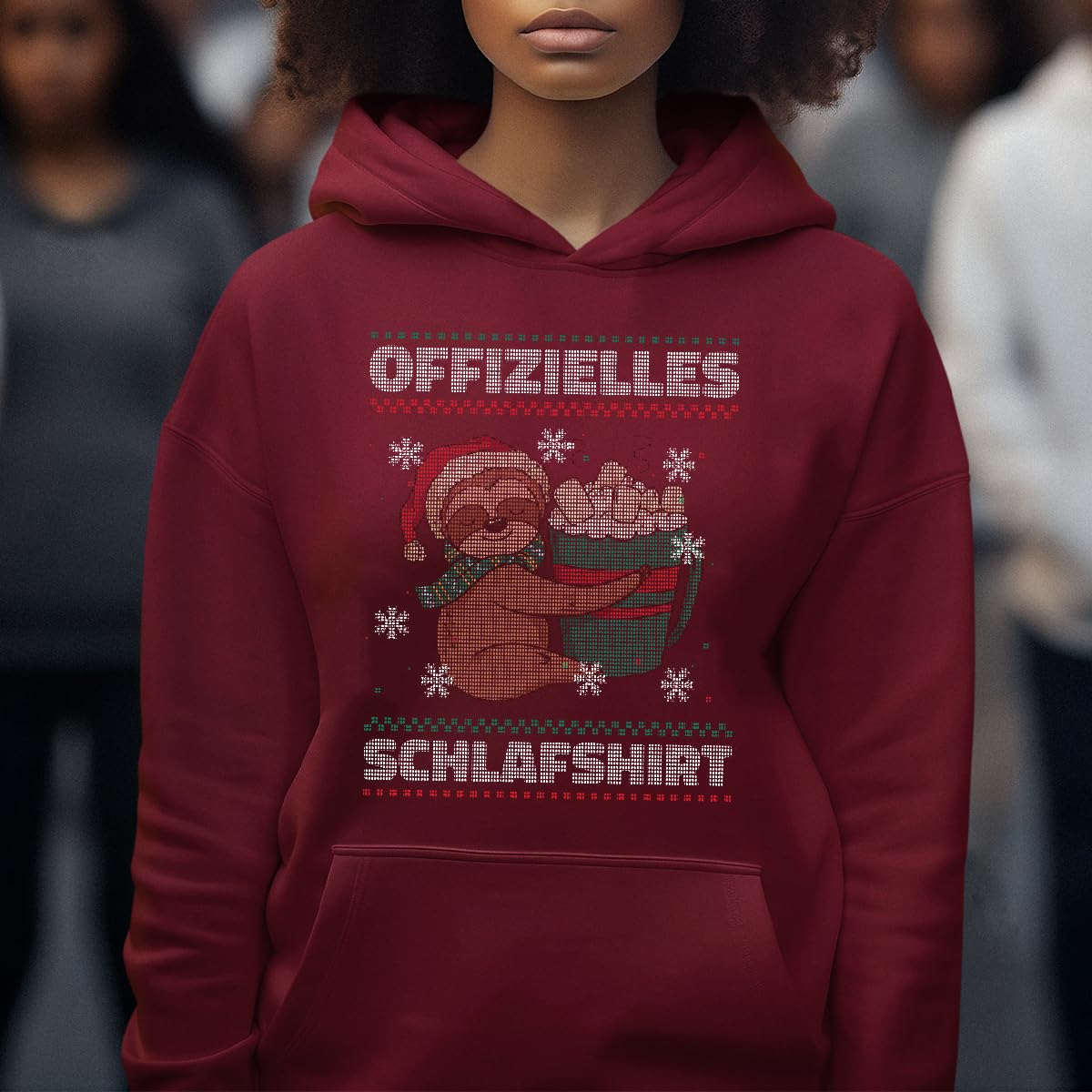 Maglietta da notte ufficiale bradipo - Natale Ugly Sweater