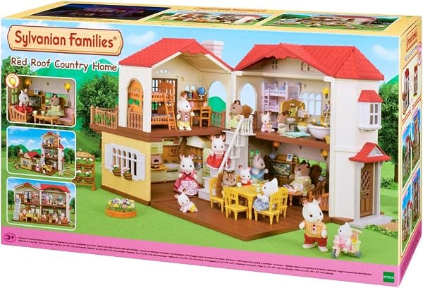 Sylvanian Families 5302 Maison de ville avec lumière - Maison de poupée, multicolore