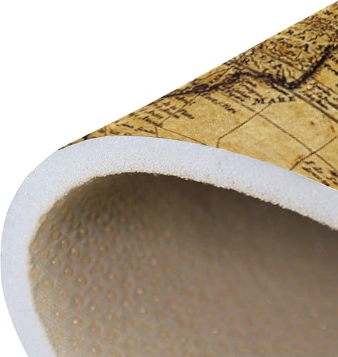 Miniatura 8 de ALAZA Alfombra vintage de brújula con mapa del mundo, para sala de estar, dormitorio, 7 x 5 pies