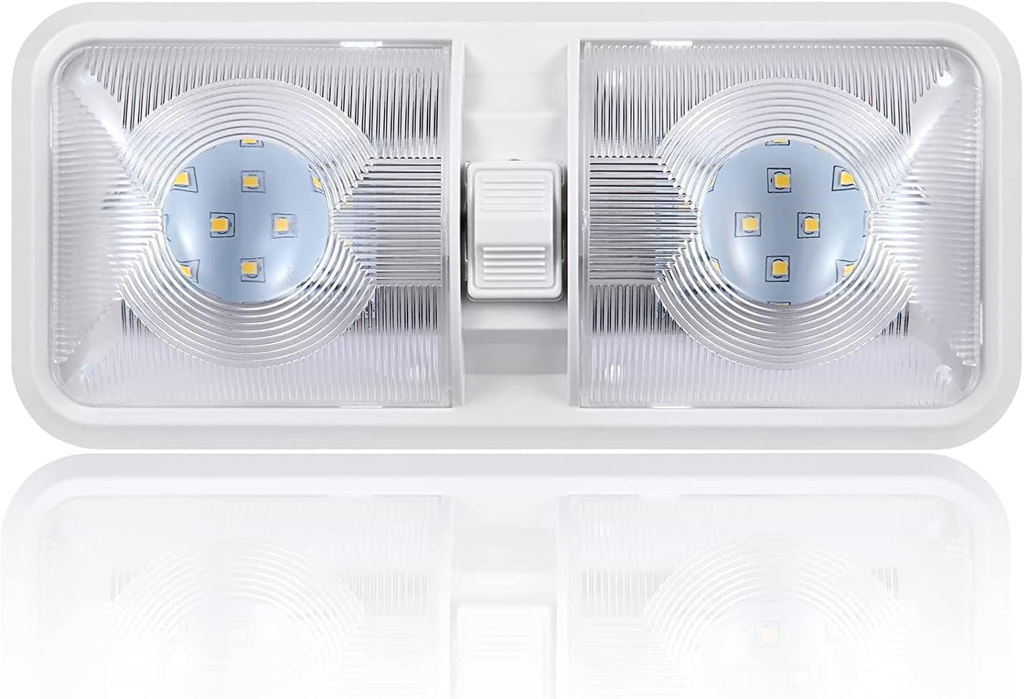 12V LED RV Lights with ON/Off Switch -Dimmable 3 Color Temperature 10W 1000LM, Interior Lighting for RV Van Trailer Camper Boat - Pack of 4