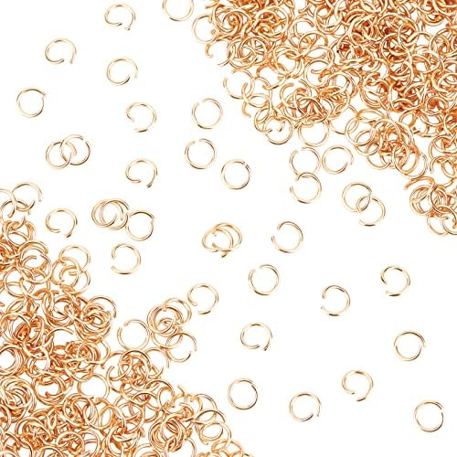 UNICRAFTALE 500Pcs 6mm Golden Stainless Steel Jump Rings Open Jump Rings Connector Jewelry Findings for Jewelry Making& Craft projects and Necklace Repair