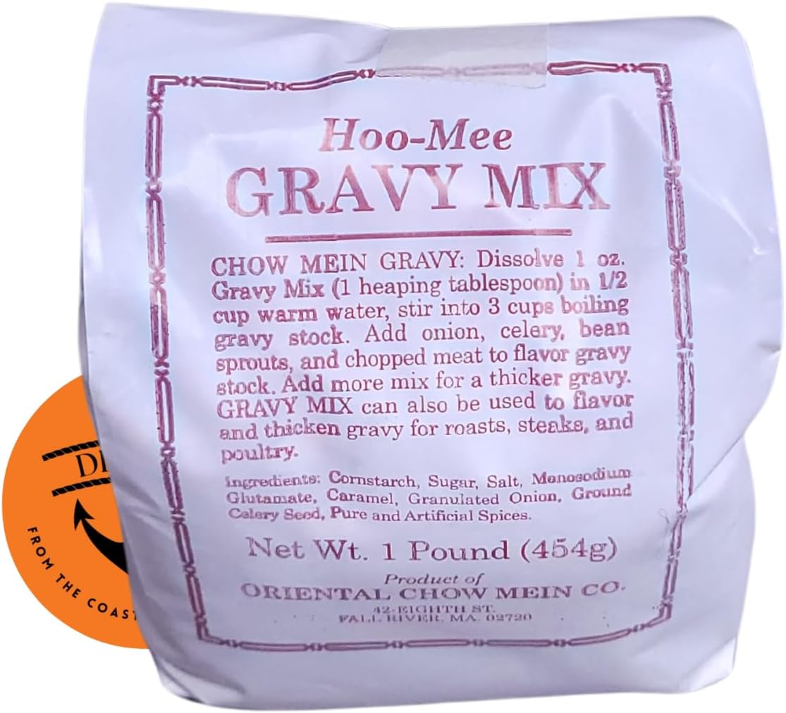 Fall River's Famous Hoo-Mee Chow Mein 1 Pound Gravy Mix with BONUS Des Mar Magnet