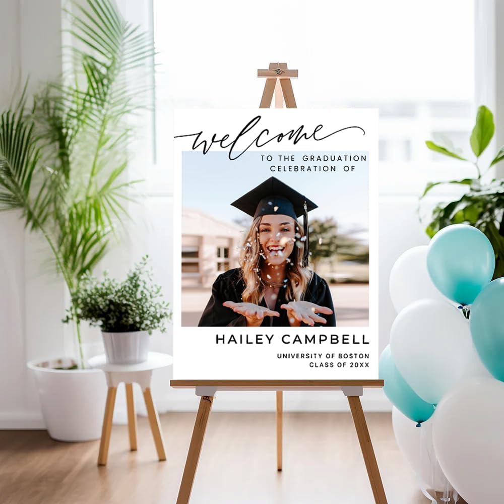 Amazon.com: Personalized Graduation Party Welcome Sign, Customizable ...