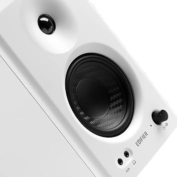 Edifier MR4 Powered Studio Monitor Speakers, 4 Active Near-Field Monitor Speaker - White color (Pair)