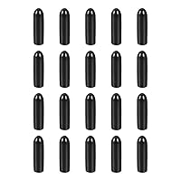 Vista 1 de DMiotech Paquete de 20 protectores de rosca de tornillo negros de 3/32 pulgadas de diámetro interior, tapas de goma para pernos de tornillo, tubería