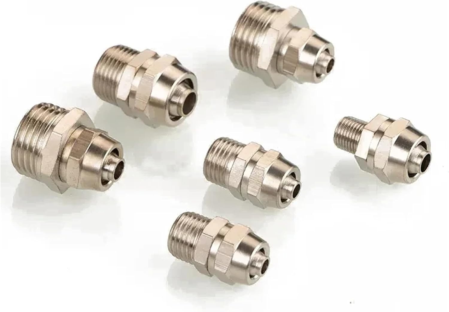 Pneumatic Connector Screw Adapter Copper PC6 8 10mm Twist Joint Thread 1/8 1/4 Hose 1Pcs(4-02)