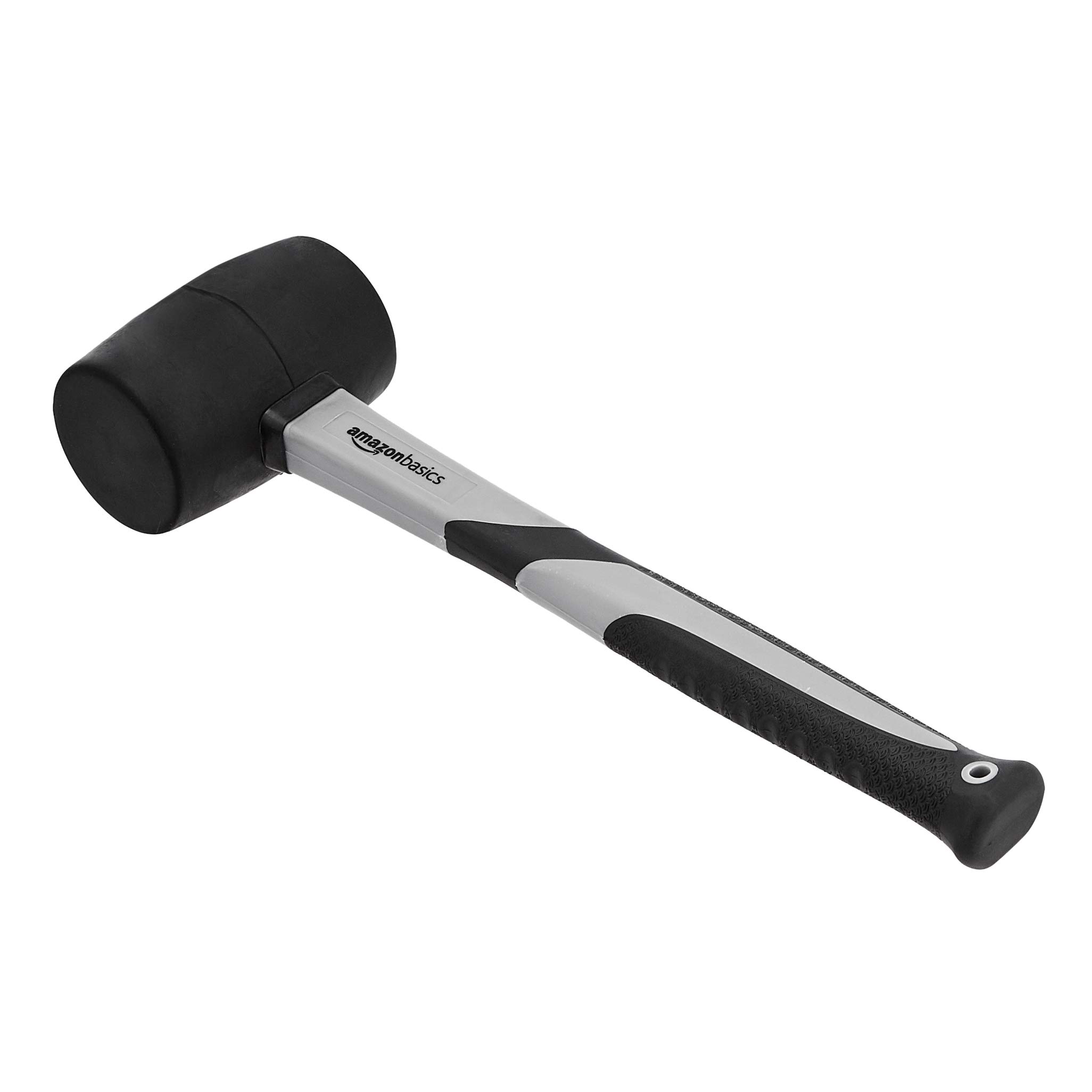 Amazonbasics Rubber Mallet Shock-Absorbing Fiberglass Handle with Textured Cushion Grip for All Jobs- 450g