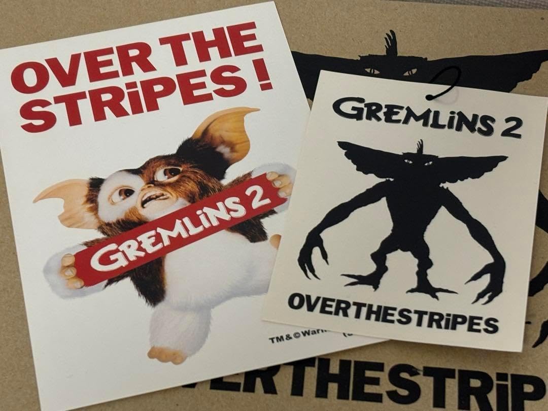 グレムリン2✖️オーバーザストライプス　Tシャツ,フィギュアセット グレムリンGREMLiNS OVER THE STRiPES x BANDITコラボTシャツ+