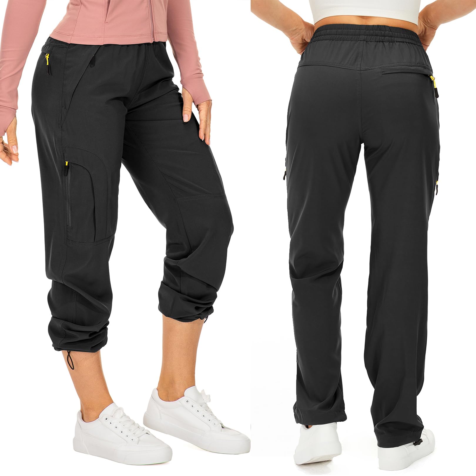 yeyity Wanderhose Damen Leichter Quick Dry Outdoorhose Atmungsaktiv Cargohose UV-Schutz Trekkinghose Funktionshose Jogginghose