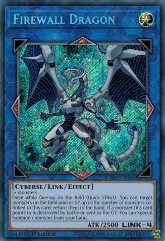 Yugioh 1st Ed Firewall Dragon COTD-EN043 Secret Rare 1st Edition Code of the Duelist Cards