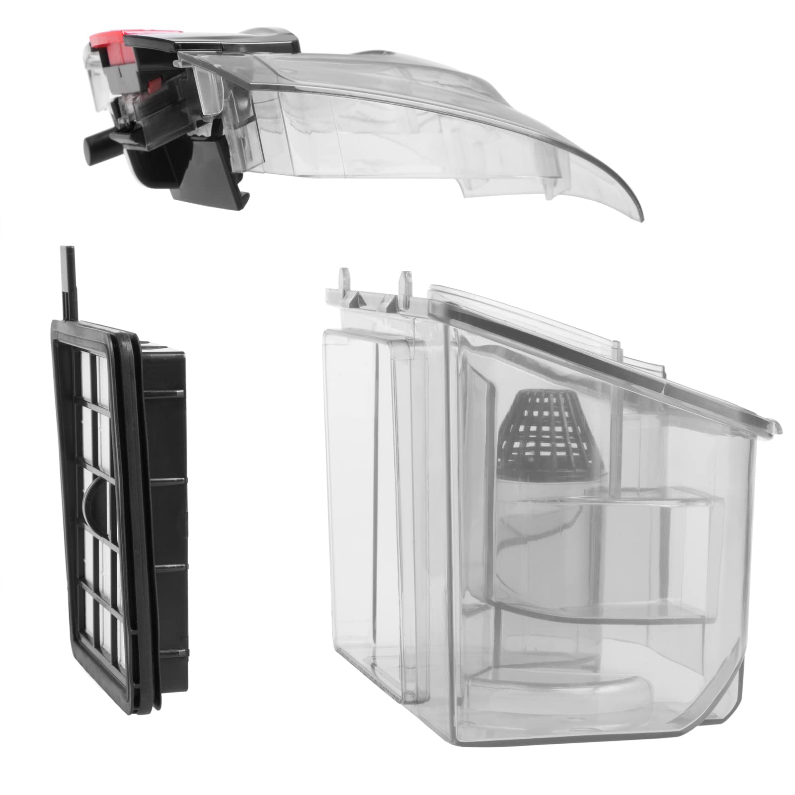 Monzana® Aspirador Ciclónico 900W Sin Bolsa Filtro Hepa Lavable Depósito 1,5L Rojo Cable 5m Aspiradora Potente