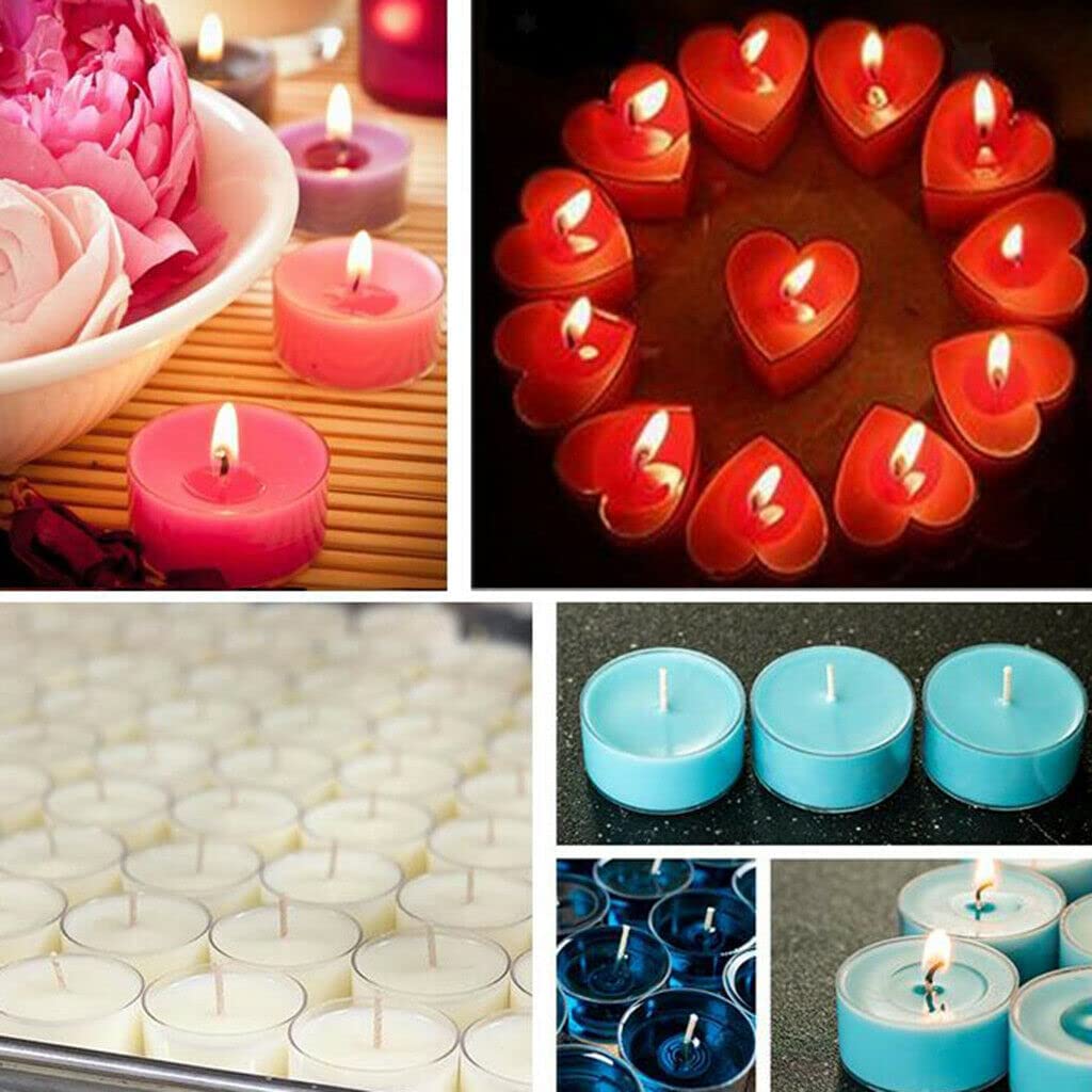 JECOLOP Candle Making Kits, DIY Candle Making Kit for Gift with Soy Wax 200gm, Poly Plastic Cups 10pcs, Cotton Wicks, Wooden Wick Holders, Colors Candle Craft Gift Set for Home Decor & Gifting 3