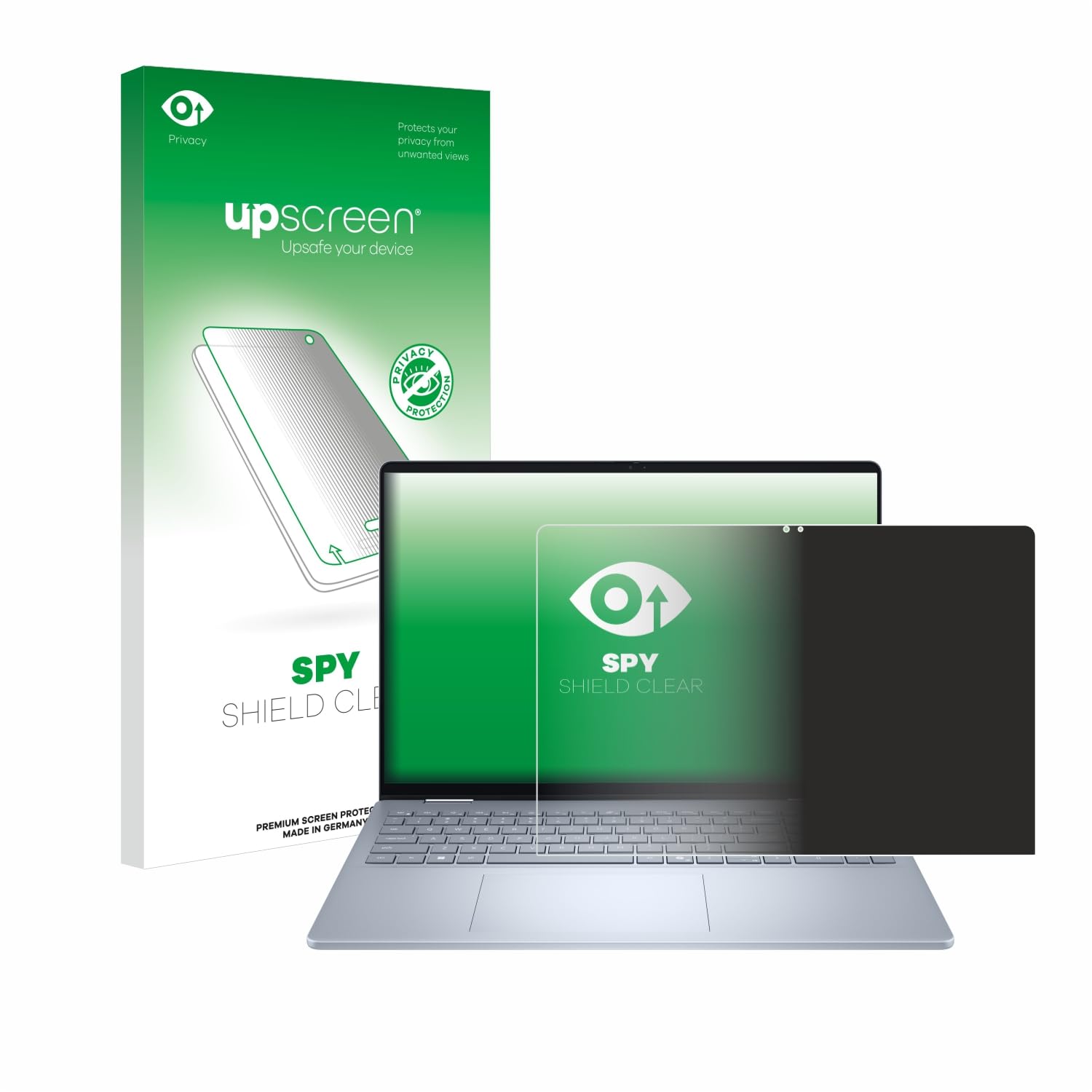 upscreen Anti-Spy Blickschutzfolie für Dell 16 Plus-2-in-1 Made in Germany, Privacy Screen Displayschutz-Folie [Sichtschutz, Blaulichtfilter]