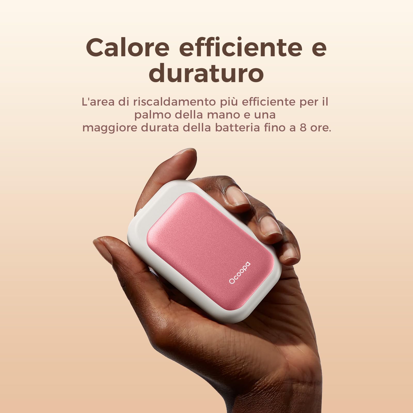 OCOOPA UT4 Young Scaldamani Ricaricabili 2 in 1, Scaldamani Elettrico Magnetico, Tascabile, Ultra Compatto per Guanti, 3 Livelli di Calore, Regalo Calore per Uomo, Donna, Outdoor, Golf, Campeggio