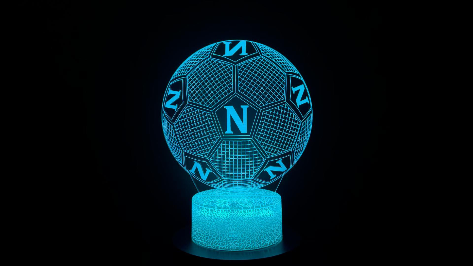 Lampada Notturna A Forma Di Pallone Da Calcio Magiclux - 16 Colori, Telecomando | Regalo Per Tifosi - Foto 9