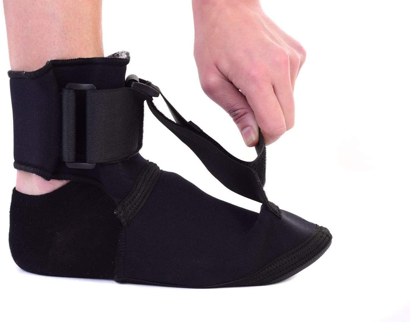 Ortesis de Tobillo y pie, Estabilizador Ajustable del pie Tobillo de la caída for fláccida y el Movimiento dorsiflexión(Small)