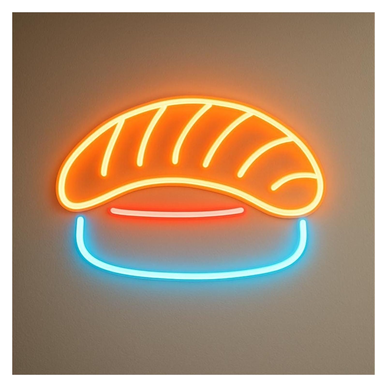 RONGCH Hanging Art Signs Sushi Neon Nigiri LED Light Dimmable for Japanese Restaurant Street Food Dim Sum Shop Decor USB Powered Sign Illuminated 35cm
