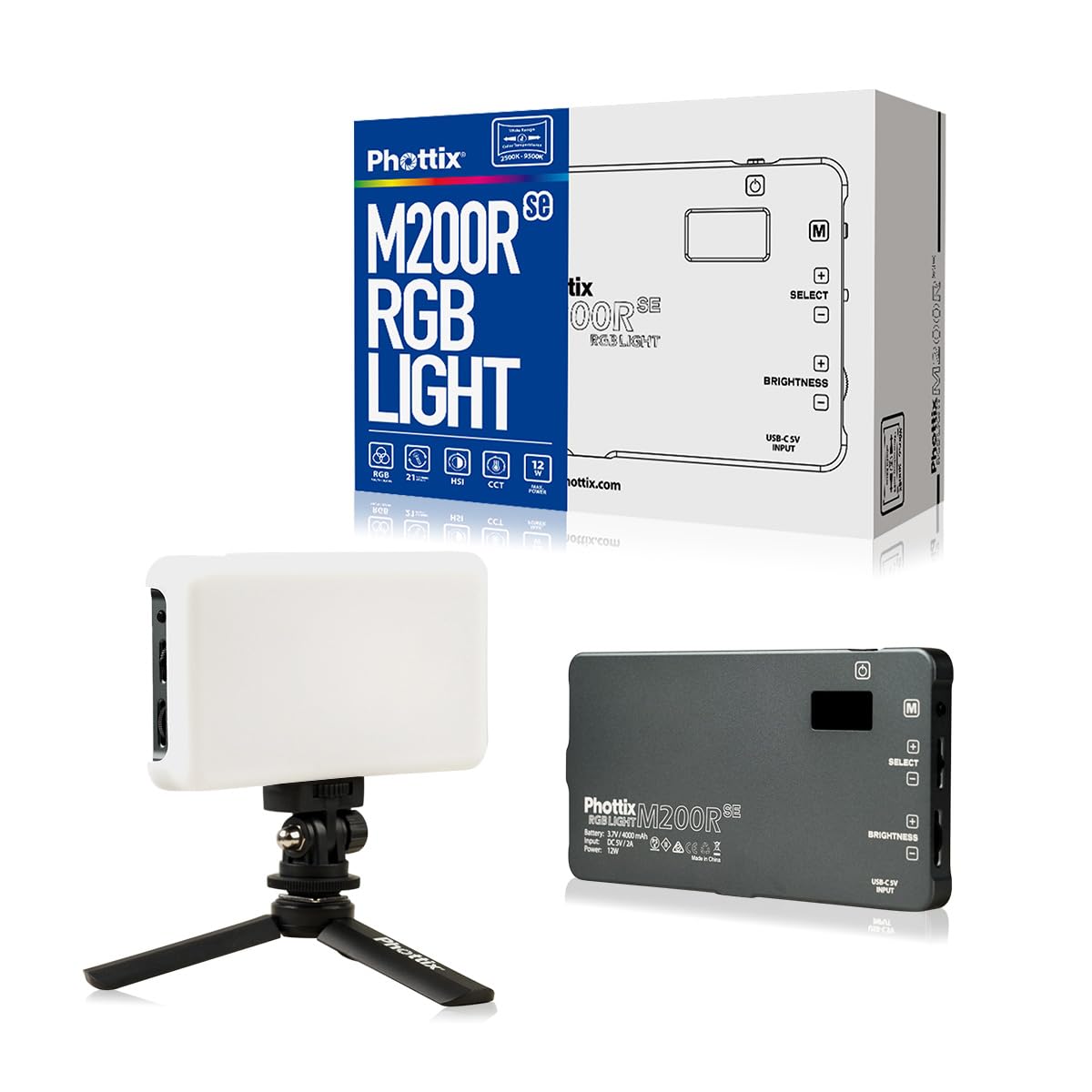 Amazon.co.jp: Phottix(フォティックス)M200R SE RGB Light 一眼ビデオ