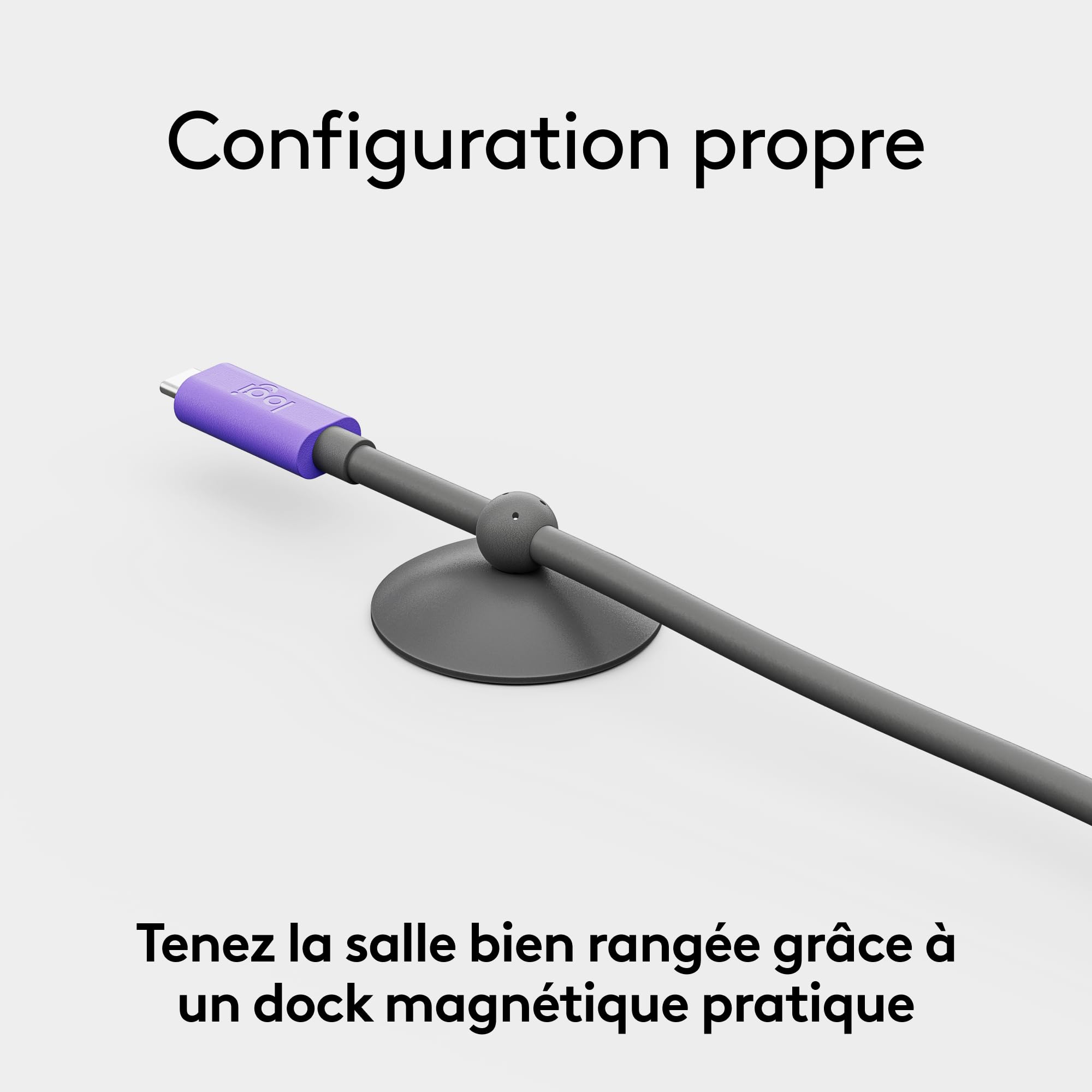 Logitech câble USB actif, Connexion BYOD à câble unique avec MeetUp 2, Accessoire de visioconférence pour petites salles