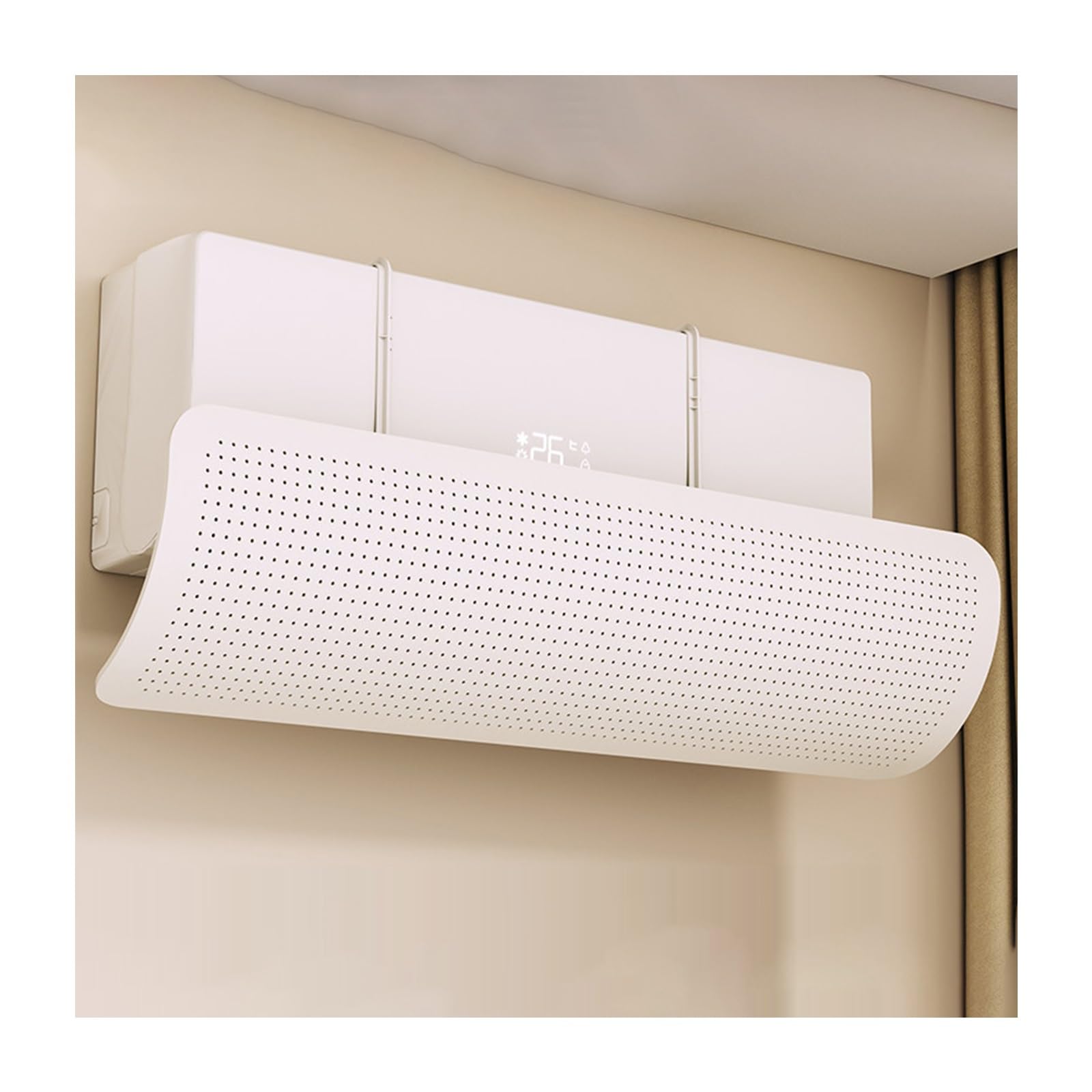 YFAURNDE Air Deflector for Window Ac Unit, Window Air Conditioners Windshield Universal, Prevents Cold Air From Blowing Directly; Suitable for Homes and Offices.(A)