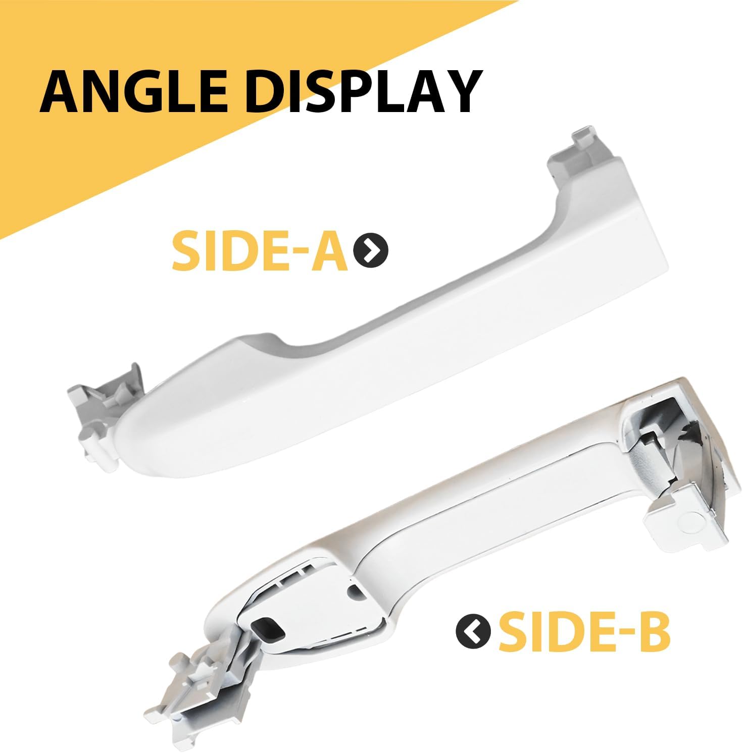 6921106090 White Front Left Driver Side Exterior Door Handle Replacement for Toyota Camry 2012 2013 2014 2015 2016 2017, Replaces 6921706370C0